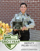Deputy Pilar Nieves recognized as school resource officer of the year