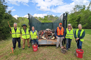 County Employees Collect Litter from Area Roadways