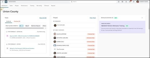 New Look for PE Dashboard and Evaluation Form