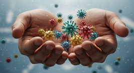 Image of germs on hands
