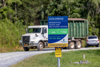 Goldmine Residential Waste and Recycling Center Sign with dates and times
