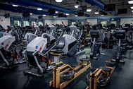 exercise area inside Monroe Aquatics & Fitness Center