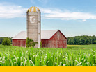Rural Land Use Silo and Red Barn