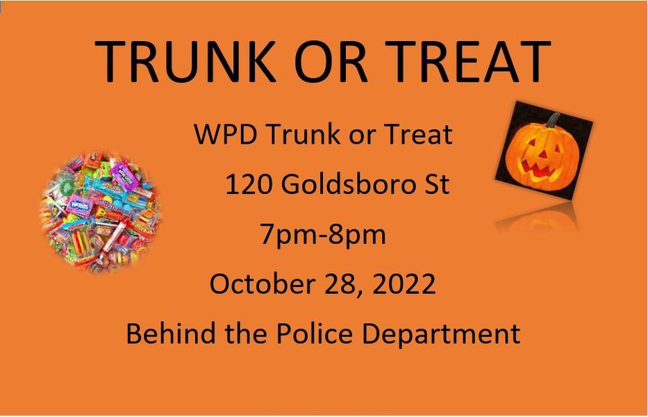 Trunk of treat set Oct. 28