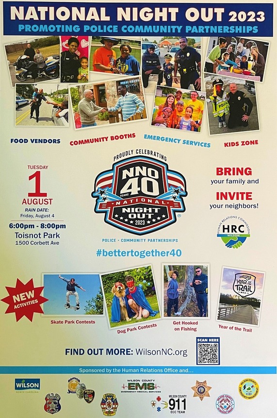 National Night Out will be Aug. 1