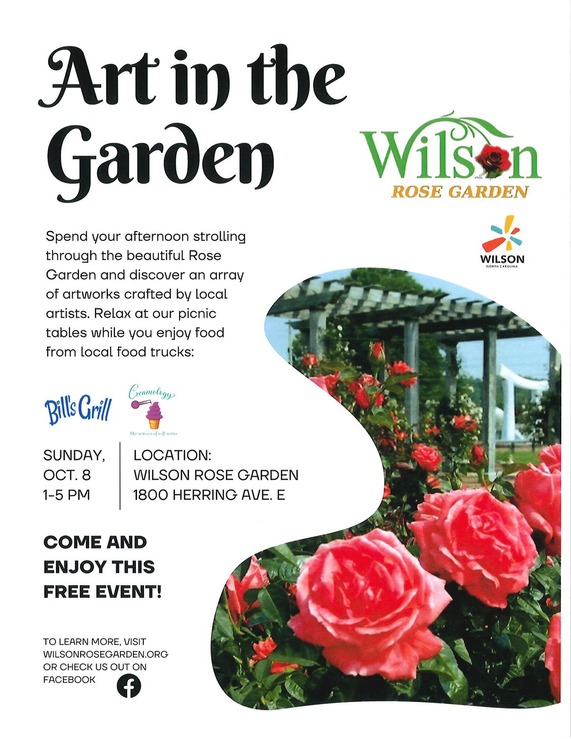 Art in the garden will be Oct. 8