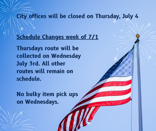 4th of july schedule changes image