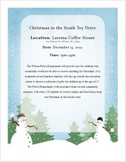 Larema coffee with a cop flyer