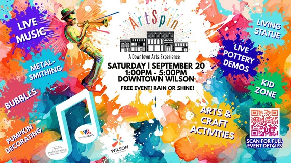 jazzy fall artspin in downtown wilson