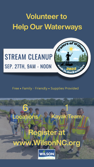 waters of wilson 2025 fall clean-up vertical ad