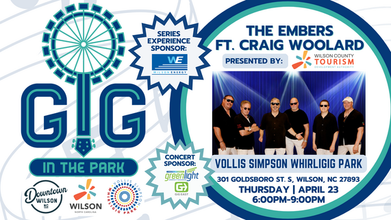 Gig in the park The Embers ft. Craig Woolard April 23 
