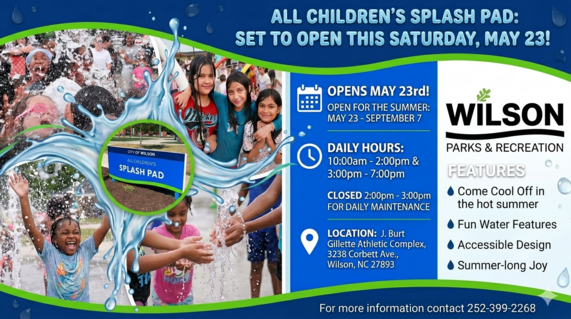 Splash pad opening Saturday