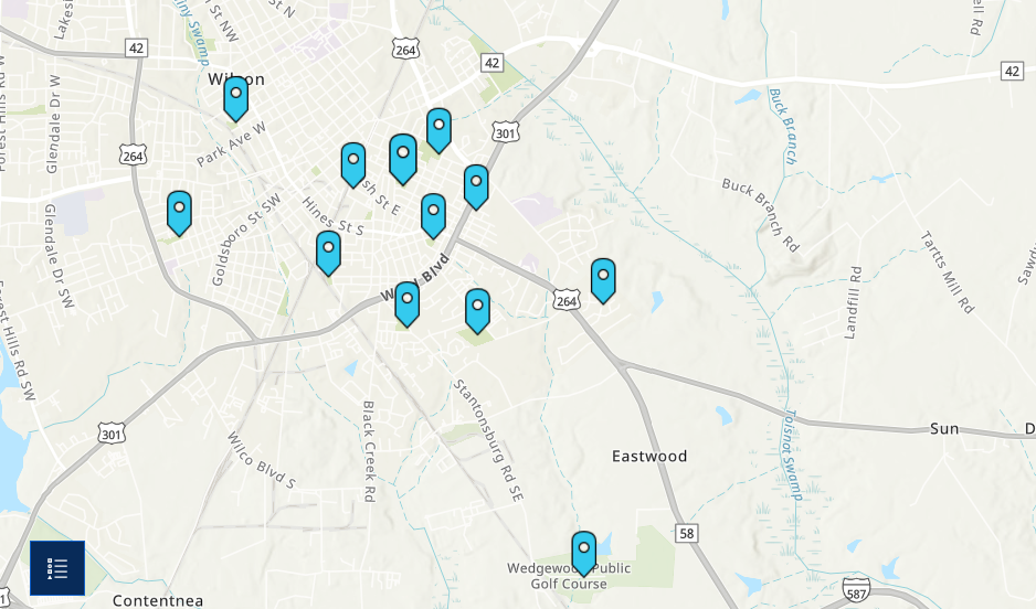 Community Park projects map