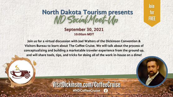 Flyer promoting the Social Meet-up on Sept 30 at 10am MDT with Joel Walters