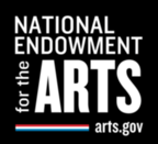 National Endowment for the Arts square logo with white letters on a black background