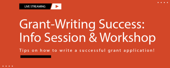 Grant writing workshop info graphic