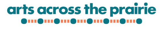Long Arts Across the Prairie logo with dotted line below it