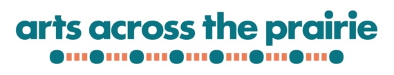 Long Arts Across the Prairie logo with dotted line below it