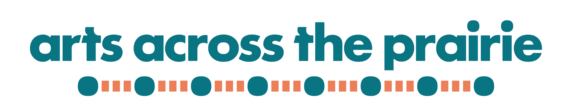 Long Arts Across the Prairie logo with dotted line below it