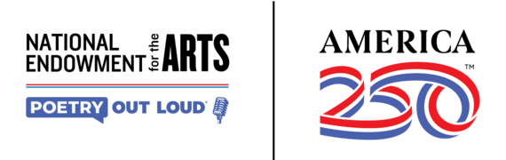 National Endowment for the Arts, America 250 and Poetry Out Loud logos