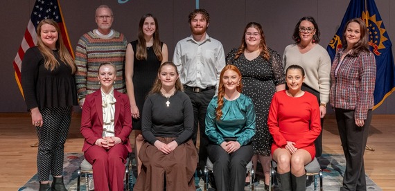 Seven high school students and four adults who participated and coordinated the ND 2026 State Championship