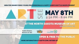 Flyer for the "Art See" event. It will take place on May 8th at the North Dakota Museum of Art and is free to the public