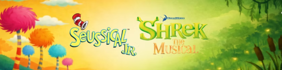Promo image for 2 Sleepy Hollow productions in 2026: Suessical, Jr. and Shrek