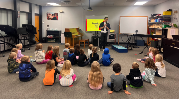 FY26 Artist in Residence music program at Wyndmere Elementary School conducted by Teaching Artist David Snyder
