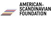 American Scandinavian Foundation logo showing the words stacked with colorful horizontal lines stacked at an angle on the left
