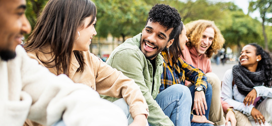 People hanging out and talking