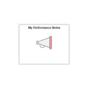 megaphone with copy that reads My Performance Notes