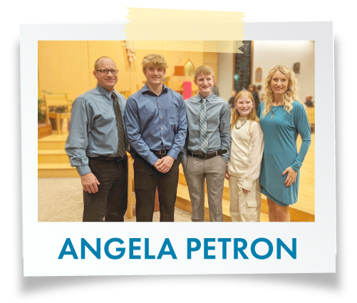 Image of Angela Petron and her family