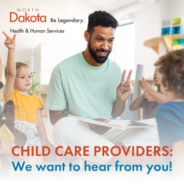Children and child care provider in a daycare setting