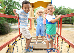 Children playing on a playground