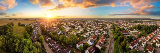 sky picture of neighborhood 