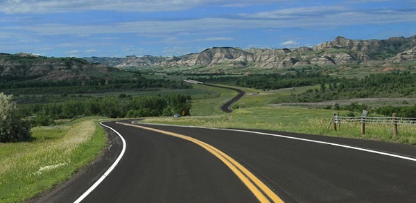 North Dakota Department Of Transportation Load Restrictions Future Update   1228x600px Road In Badlands Original 