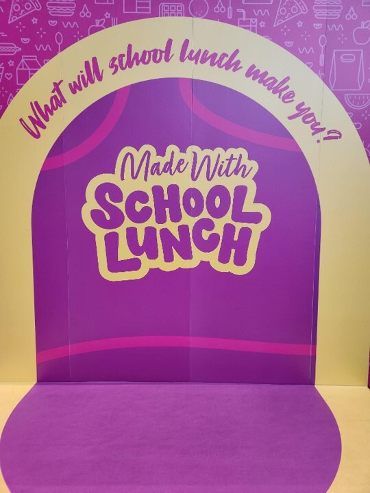 made with school lunch background