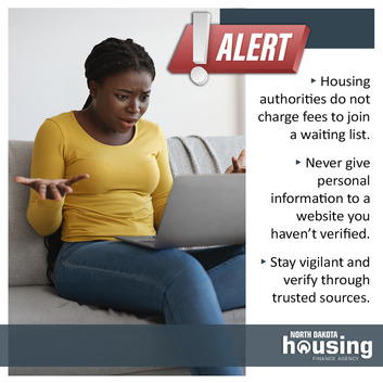 ALERT - image of woman on couch with hands in the air