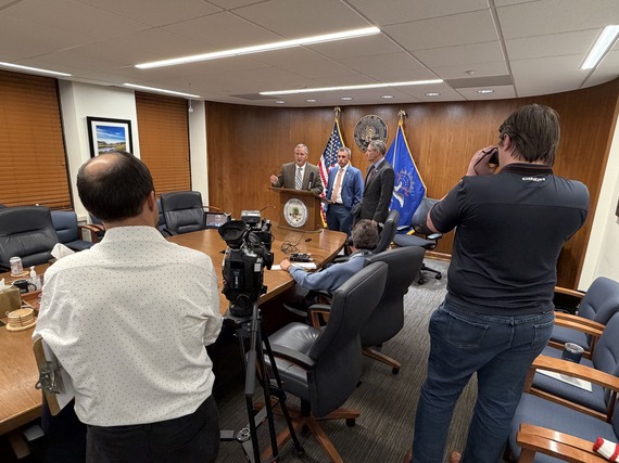 Press conference in Governor's Conference Room on ag relief loan programs