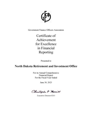 GFOA certificate