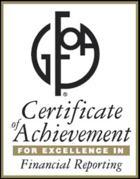 Certificate of Achievement for Excellence in Financial Reporting