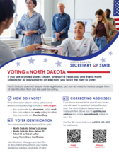 Voting in North Dakota flyer screenshot