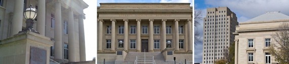 Three static photos of the North Dakota State Library