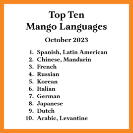 Top Ten Mango Languages - October 2023. Click to go to https://www.library.nd.gov/onlineresources-language