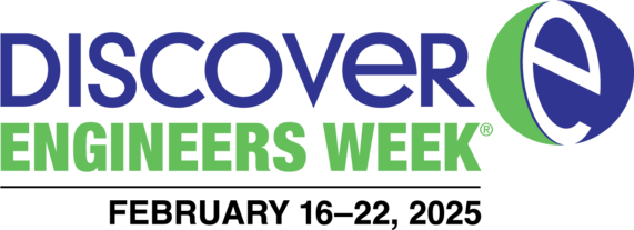Engineers Week: Feb 16-22,2025: Design Your Future. Click to go to https://discovere.org/