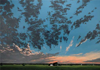 A painting of a rural scene 