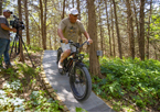 Host riding the trails at Platte River State Park