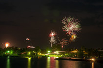 Fireworks at Branched Oak State Recreation Area.