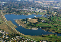 Aerial view of Holmes Lake