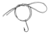 Illustration of a fishing knot